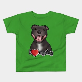 I Love My Dog (Staffordshire Bull Terrier / Staffie / Staffy) Kids T-Shirt